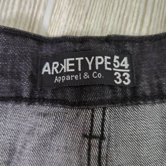 Brand New Arketype Men’s 54/33 Dark Blue Wash Casual 4 Pocket Jeans Straight Leg - Picture 3 of 7